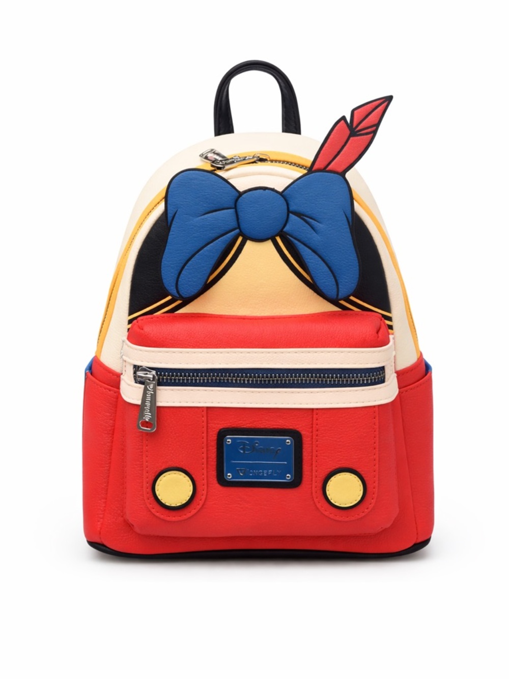 Loungefly Disney Pinocchio Mini Backpack Red Yellow Bow